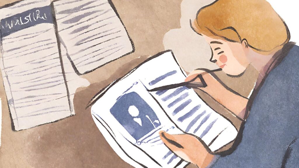 a translator doing a document translation
