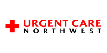 Red cross symbol next to the words _URGENT CARE NORTHWEST_ in red and black text