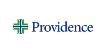 The Providence logo features a cross symbol with green and blue elements next to the word _Providence_ in blue text