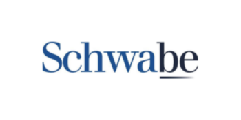 The word _Schwabe_ is displayed in a dark blue sans-serif font with the last two letters underlined